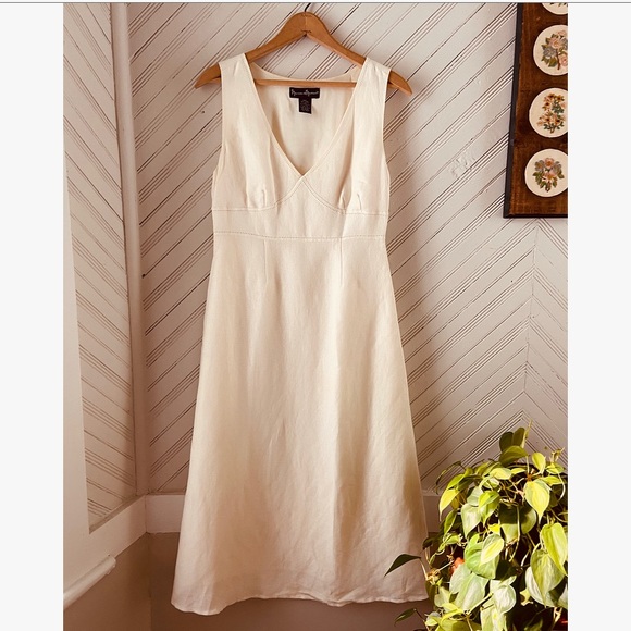 minimalist linen dress